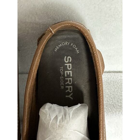 Sperry Wave Driver Venetian Loafer Tan Leather Mens 10.5 Preppy Comfort - Picture 5 of 8